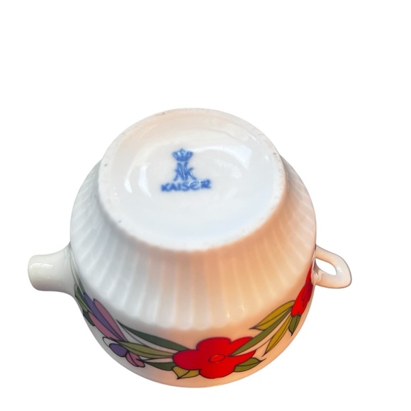 Kaiser MCM 1970s Modern Floral Creamer Unique Form - Picture 7 of 11